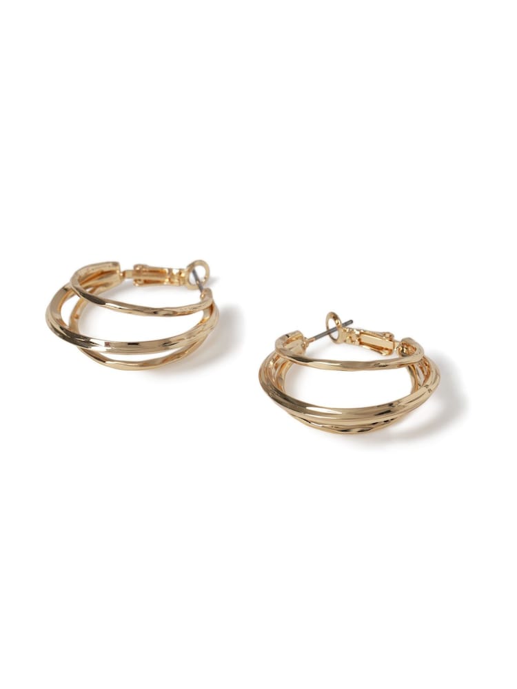 Etched Hoop Earrings - Image 3 of 3 Etched Hoop Earrings - Image 3 of 3