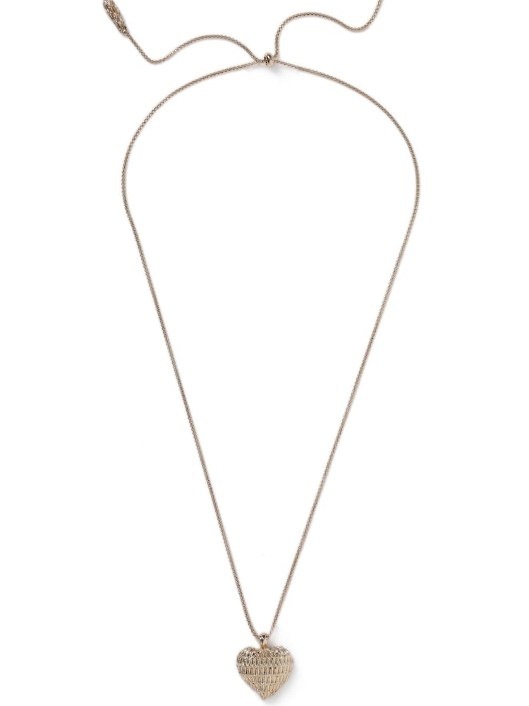 Aela guldton etsat hjärta justerbart halsband - Bild 2 av 3
