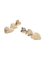 Aela Gold Tone Heart Drop Earrings - Image 3 of 3