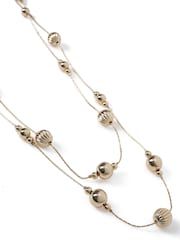 Etched Ball Long Multirow Necklace - Image 2 of 2