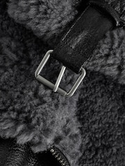 Preto - Faux Leather Flight Jacket - Imagem 11 de 11
