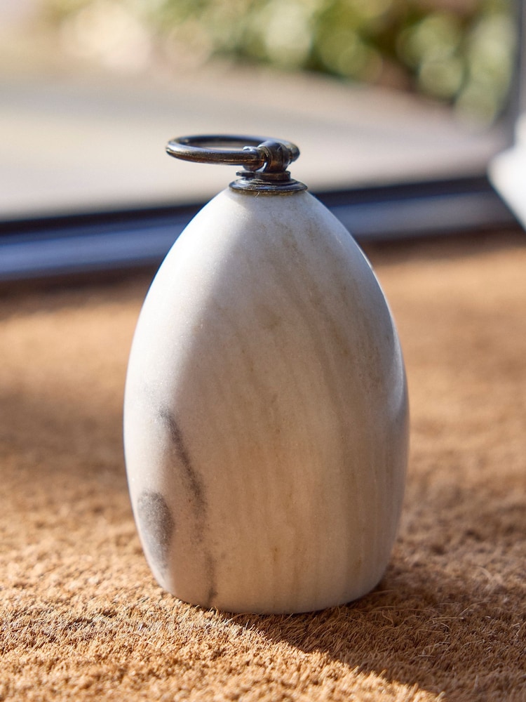 Dibor White Marble Doorstop - Image 1 of 4