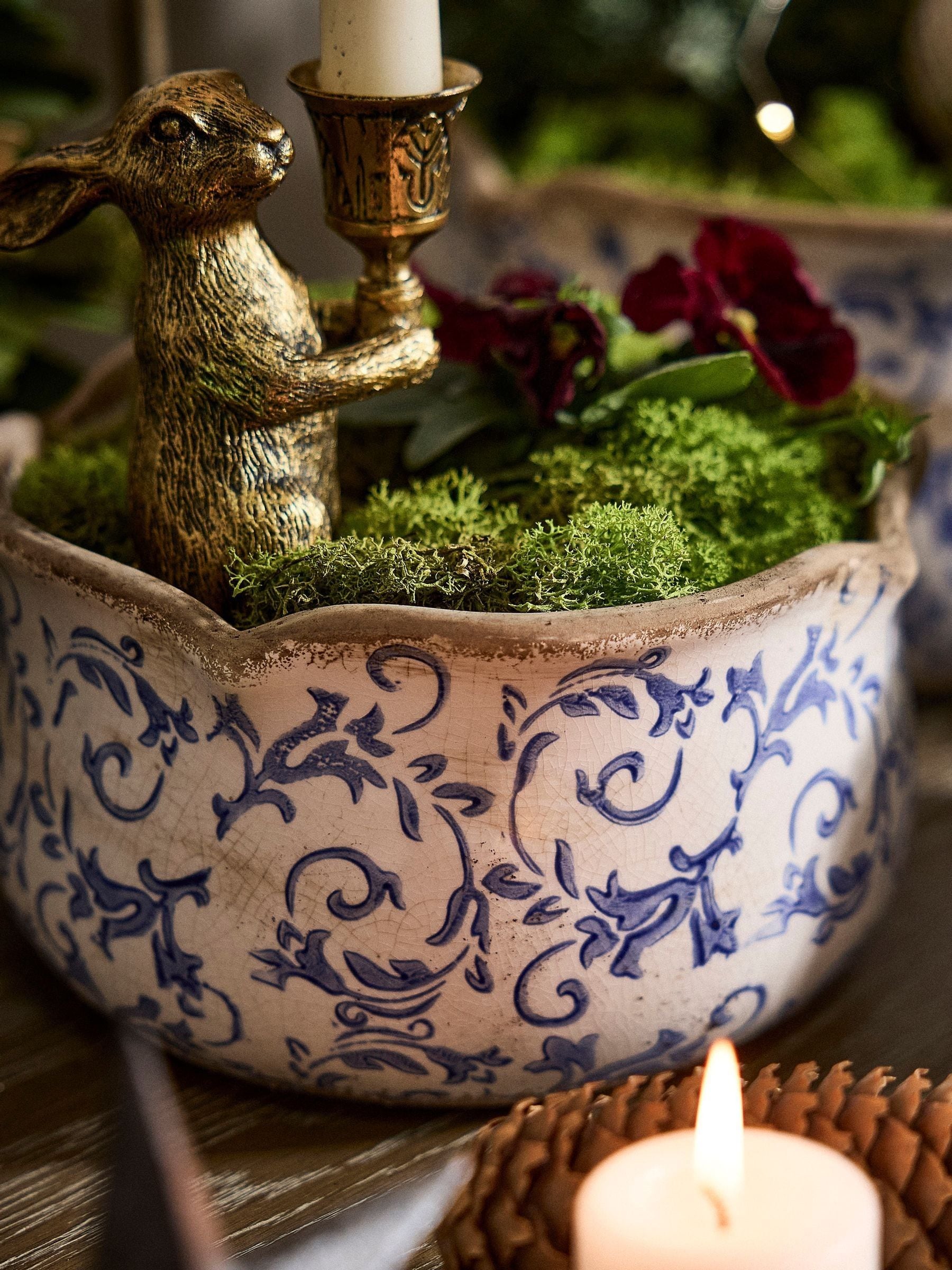 Dibor Unisex Blue Set Of 3 Planters - Image 1