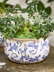 Dibor Set of 3 Blue Planters - Image 5 of 6
