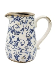 Dibor Blue Botanical Pitcher Jug - Image 2 of 6