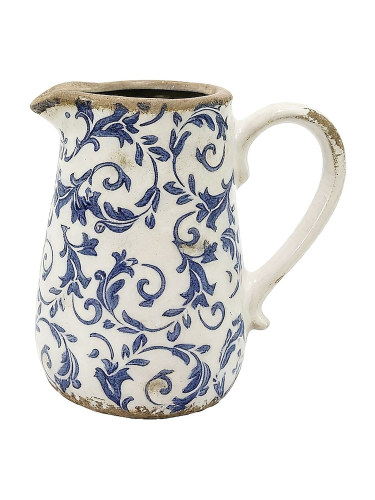 Dibor Blue Botanical Pitcher Jug - Image 2 of 6