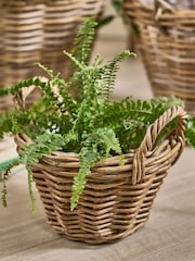 Dibor Brown Lined Basket with Handles - Image 1 of 5