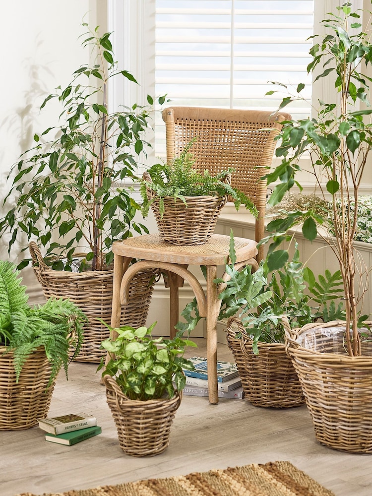 Dibor Brown Lined Basket with Handles - Image 5 of 5