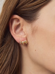 Gold Tone Hamish the Highland Cow Stud Earring 3 Pack - Image 3 of 6