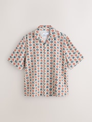 Ecru Print Short Sleeve Shirt - Image 6 of 8