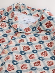 Ecru Print Short Sleeve Shirt - Image 7 of 8