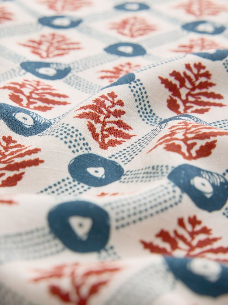 Ecru Print Short Sleeve Shirt - Image 8 of 8 Ecru Print Short Sleeve Shirt - Image 8 of 8