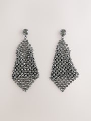 Pewter Tone Chainmail Drop Earrings - Image 1 of 3