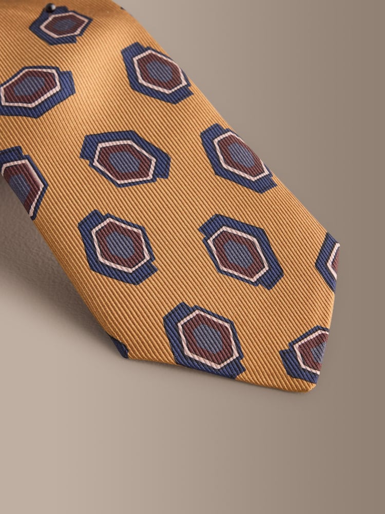 Naranja - Corbata de diseño en seda italiana Signature - Imagen 2 de 3