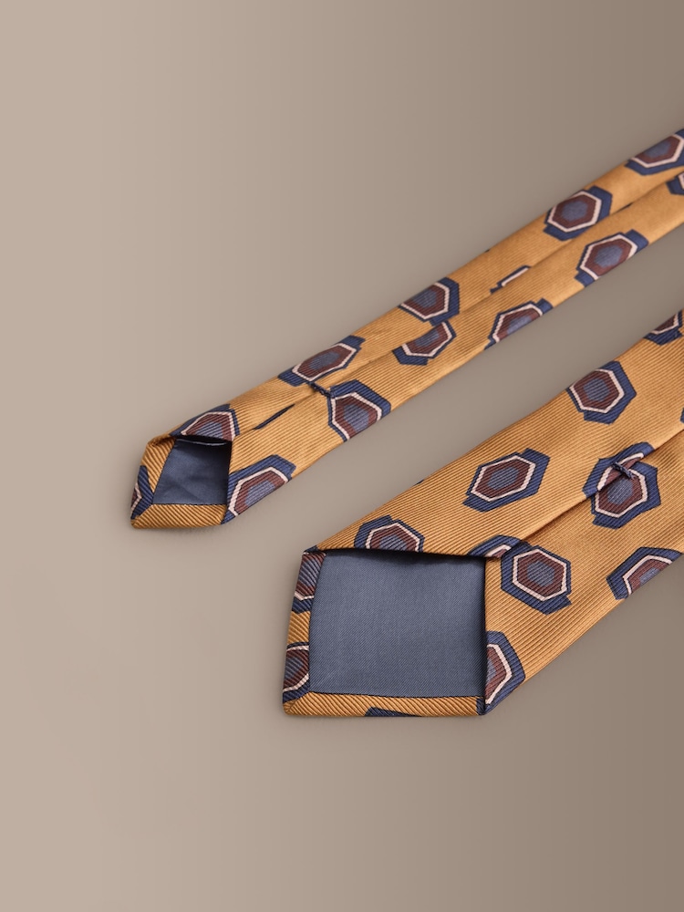 Naranja - Corbata de diseño en seda italiana Signature - Imagen 3 de 3