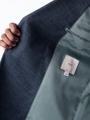 Bleu marine - Textured Double Breasted Blazer with Wool - Image 6 de 7