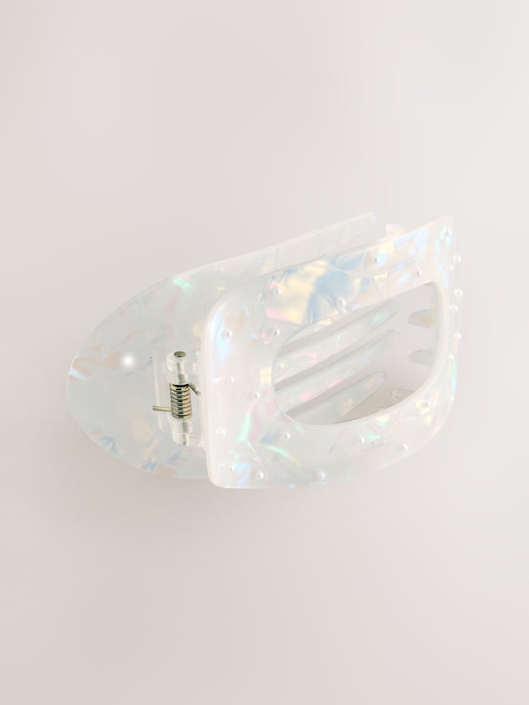 Pearl Flat Hair Claw Clip - Image 1 of 3 Pearl Flat Hair Claw Clip - Image 1 of 3