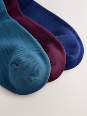 Blue and Plum Red - Бавовняні шкарпетки на щиколотці з бантом 3 шт - Image 3 of 3