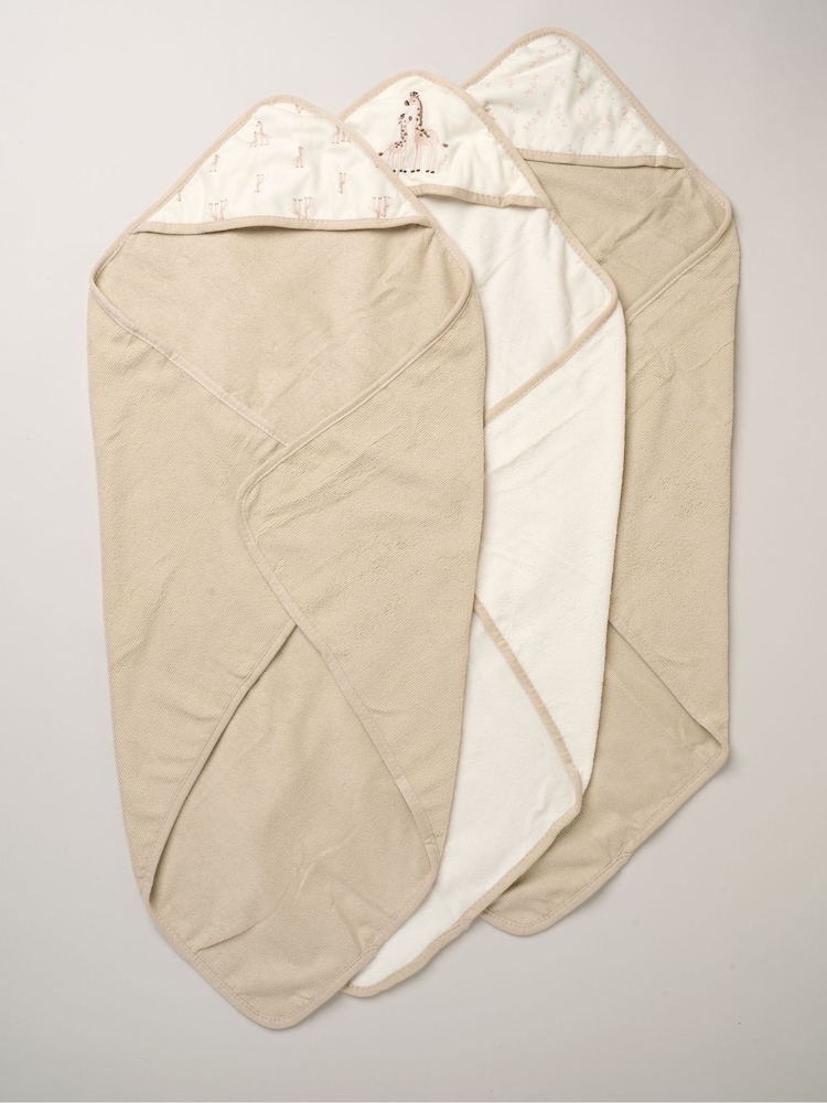 Rock-A-Bye Baby Boutique Beige Hooded Towels And Wash Cloth Set 3 Pack - Image 2 of 3 Rock-A-Bye Baby Boutique Beige Hooded Towels And Wash Cloth Set 3 Pack - Image 2 of 3