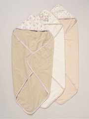 Rock-A-Bye Baby Boutique Beige/Cream Hooded Towels And Wash Cloth Set 3 Pack - Image 1 of 3