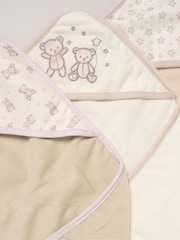 Rock-A-Bye Baby Boutique Beige/Cream Hooded Towels And Wash Cloth Set 3 Pack - Image 2 of 3