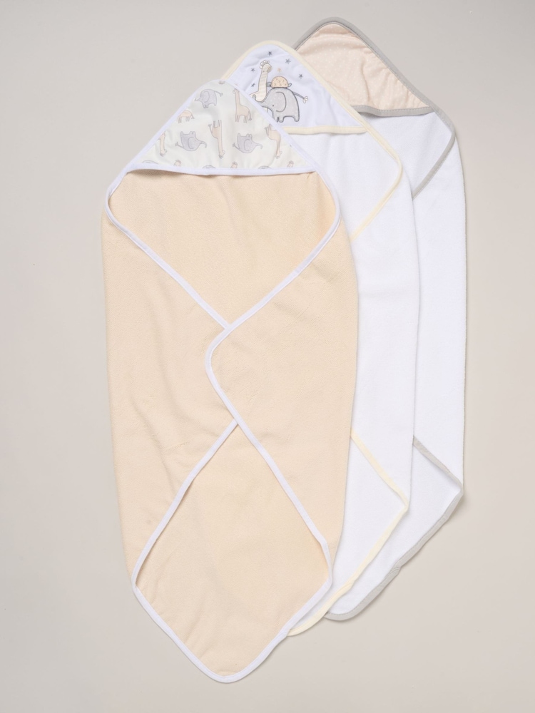 Rock-A-Bye Baby Boutique Off White Hooded Towels And Wash Cloth Set 3 Pack - Image 1 of 3 Rock-A-Bye Baby Boutique Off White Hooded Towels And Wash Cloth Set 3 Pack - Image 1 of 3