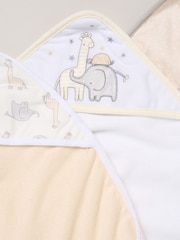 Rock-A-Bye Baby Boutique Off White Hooded Towels And Wash Cloth Set 3 Pack - Image 2 of 3