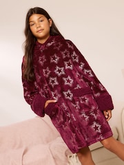 Lipsy Burgundy Red Soft Touch Snuggle Hoodie (5-16yrs) - Image 1 of 5