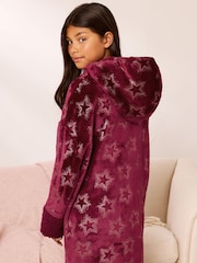 Lipsy Burgundy Red Soft Touch Snuggle Hoodie (5-16yrs) - Image 5 of 5