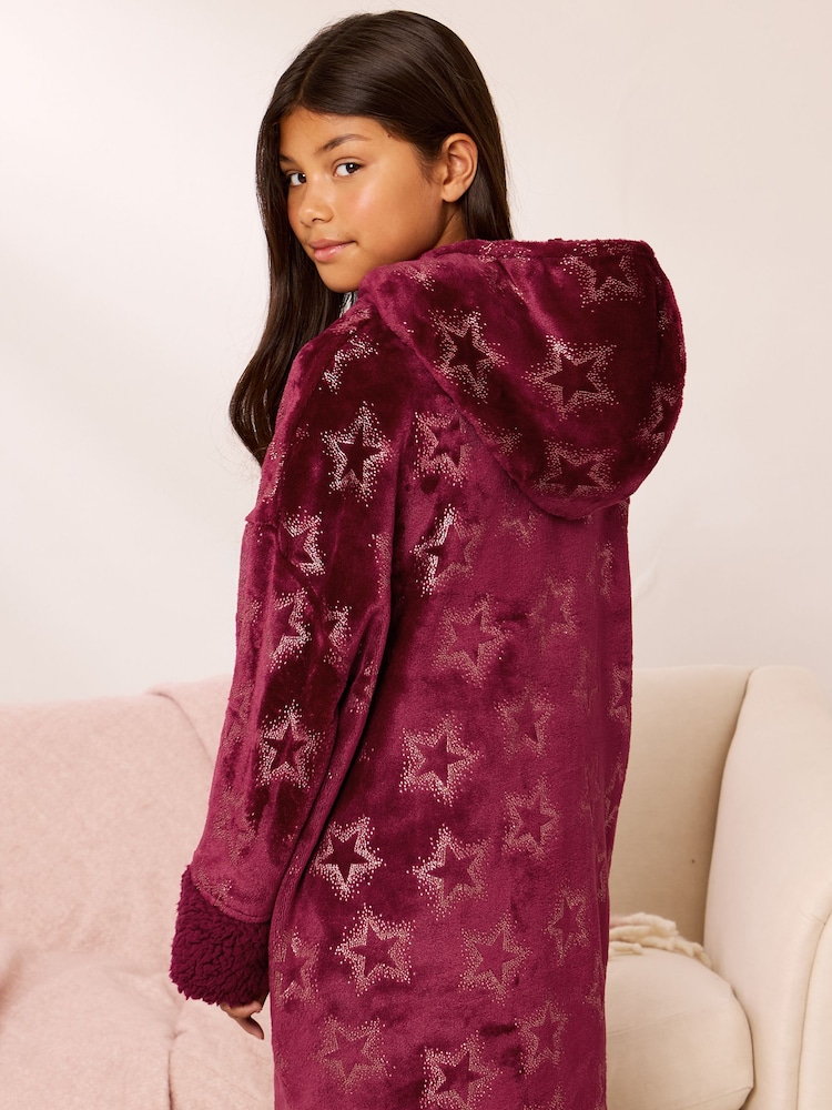 Lipsy Burgundy Red Soft Touch Snuggle Hoodie (5-16yrs) - Image 5 of 5 Lipsy Burgundy Red Soft Touch Snuggle Hoodie (5-16yrs) - Image 5 of 5