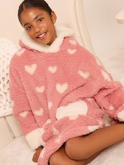 Lipsy Pink Borg Soft Touch Snuggle Hoodie (5-16yrs) - Image 2 of 5