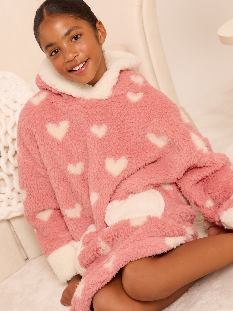 Lipsy Pink Borg Soft Touch Snuggle Hoodie (5-16yrs) - Image 2 of 5 Lipsy Pink Borg Soft Touch Snuggle Hoodie (5-16yrs) - Image 2 of 5