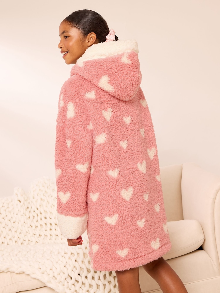Lipsy Pink Borg Soft Touch Snuggle Hoodie (5-16yrs) - Image 5 of 5 Lipsy Pink Borg Soft Touch Snuggle Hoodie (5-16yrs) - Image 5 of 5