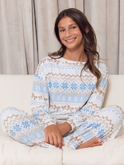 Lipsy Teen Soft Touch Pointelle Slash Neck Lounge Set (9-16yrs) - Պատկեր 3 6-ից