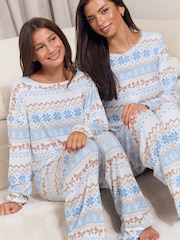 Lipsy Teen Soft Touch Pointelle Slash Neck Lounge Set (9-16yrs) - Պատկեր 4 6-ից