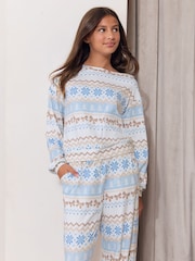 Lipsy Teen Soft Touch Pointelle Slash Neck Lounge Set (9-16yrs) - Պատկեր 5 6-ից