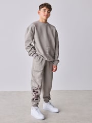 Baker by Ted Baker Oversized Letter Graphic Print Sweatshirt and Joggers Set - Image 1 of 13