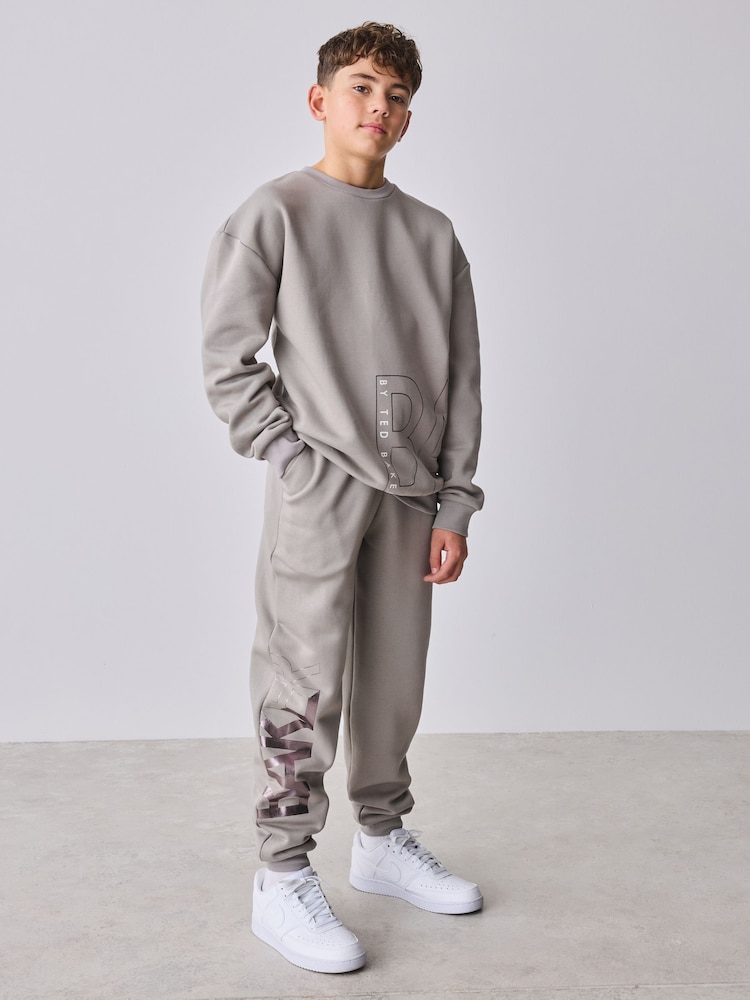 Baker by Ted Baker Oversized Letter Graphic Print Sweatshirt and Joggers Set - Image 1 of 13