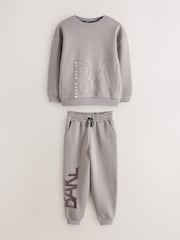 Baker by Ted Baker Oversized Letter Graphic Print Sweatshirt and Joggers Set - Image 7 of 13