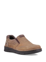 Hush Puppies Brown Franco Slip on Shoes - Image 3 of 5