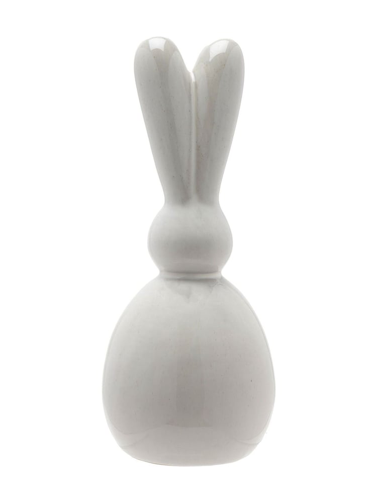 Widdop White Grey Ceramic Bunny Decoration 28cm - Image 2 of 3
