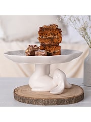 Widdop White Bunny Cake Stand - Image 1 of 3