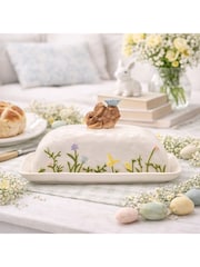 Widdop Cream Bunny Butter Dish - Image 1 of 6