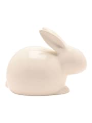 Widdop Cream White Bunny With Pink Bow Ornament - Image 2 of 4