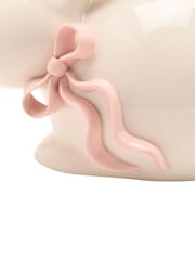 Widdop Cream White Bunny With Pink Bow Ornament - Image 4 of 4