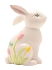 Widdop White Bunny Figurine With Floral Decor 17cm - Image 2 of 6