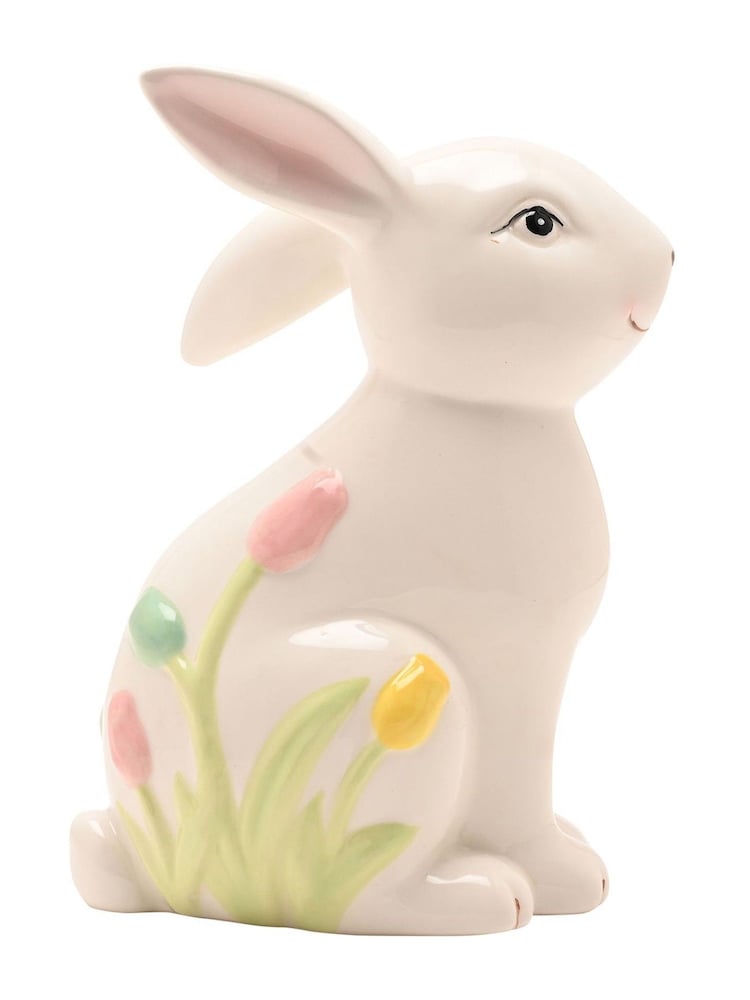 Widdop White Bunny Figurine With Floral Decor 17cm - Image 2 of 6 Widdop White Bunny Figurine With Floral Decor 17cm - Image 2 of 6