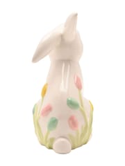 Widdop White Bunny Figurine With Floral Decor 17cm - Image 5 of 6