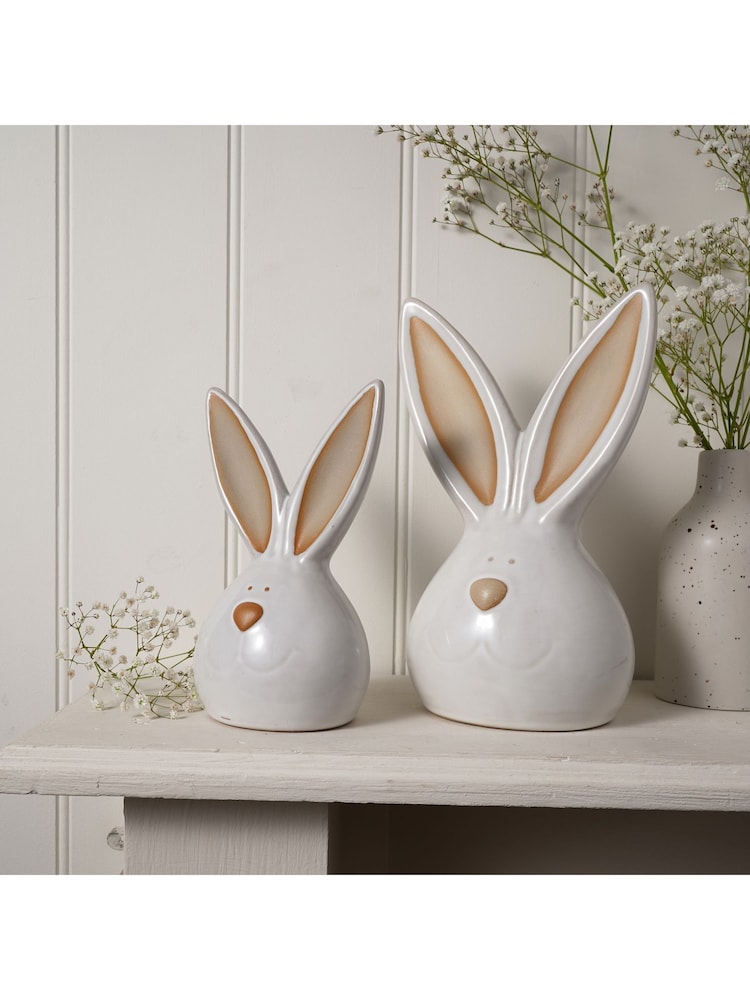 Widdop White Ceramic Bunny Head 20cm - Image 3 of 3