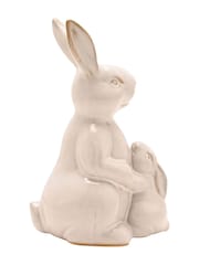 Widdop Cream Reactive Glaze Bunny & Baby Figurine 18cm - Image 4 of 7